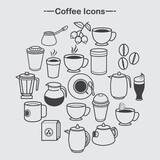 coffee icons collection