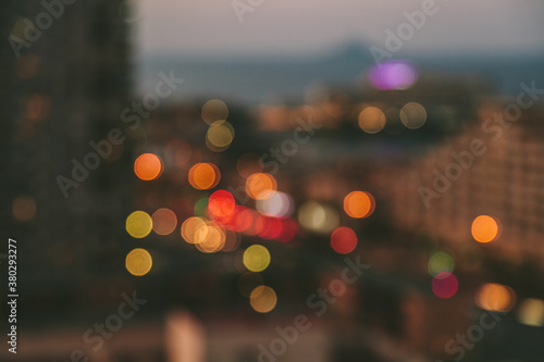 Lens Bokeh Background of a Mediterranean City photo