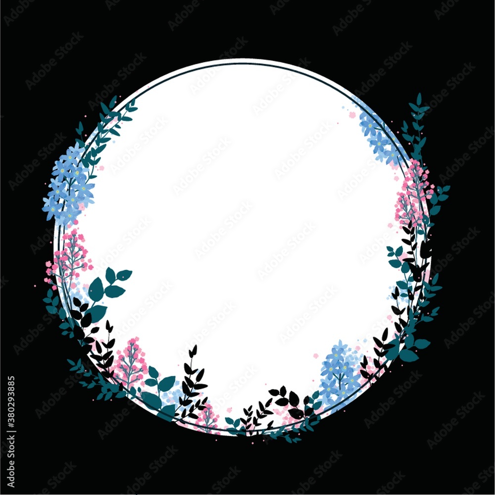 Obraz premium frame with floral design