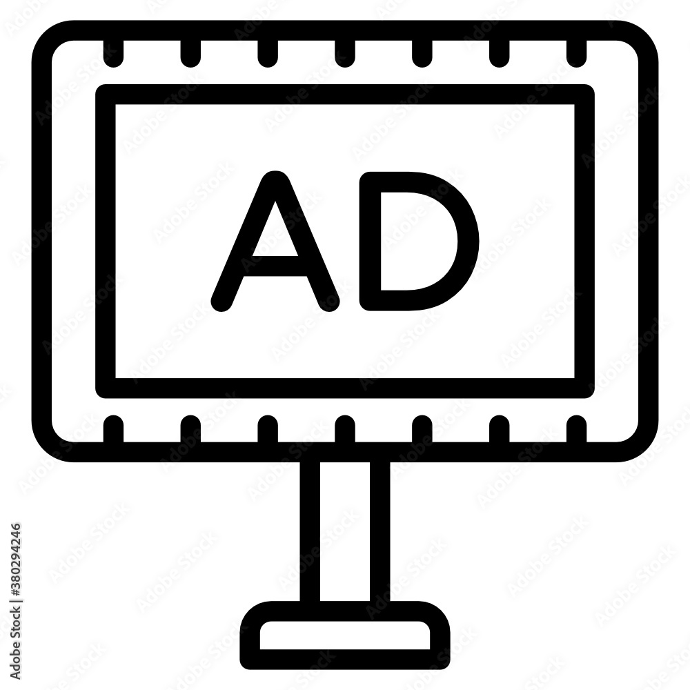Advertisement board icon style, ad board in flat design
Advertisement board icon style, ad board in flat design