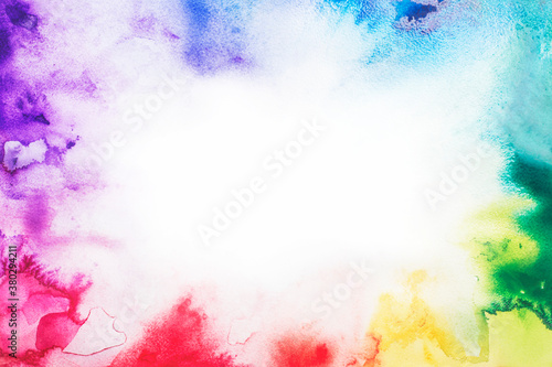 Painted watercolour border