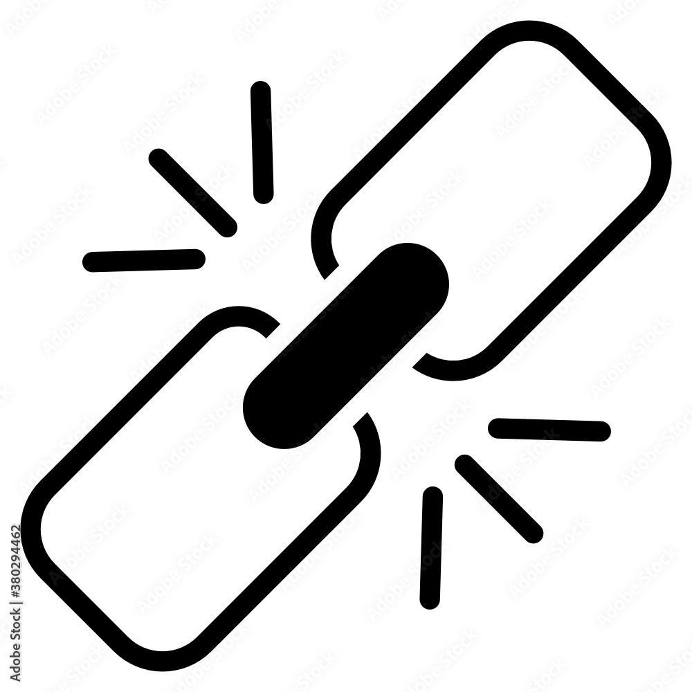 An icon of chain link, flat style of linkage
An icon of chain link, flat style of linkage