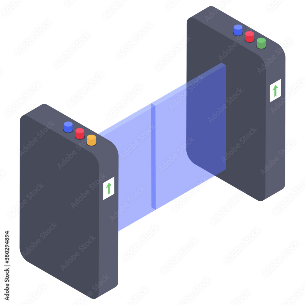 Security turnstile access isometric icon
Security turnstile access isometric icon
