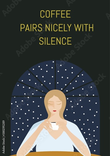 Coffee pairs nicely with silence