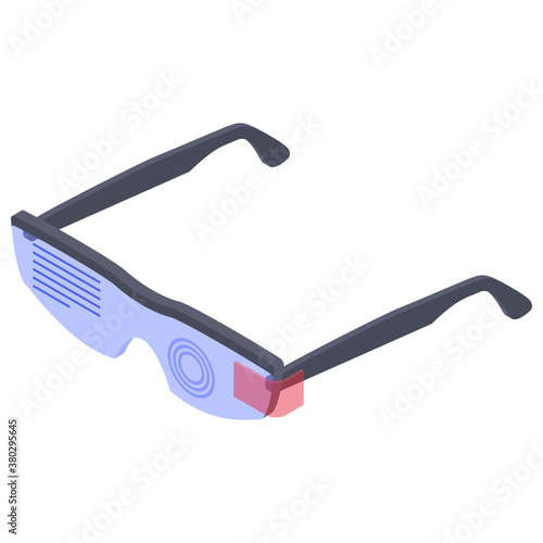 
3d glasses isometric icon design
