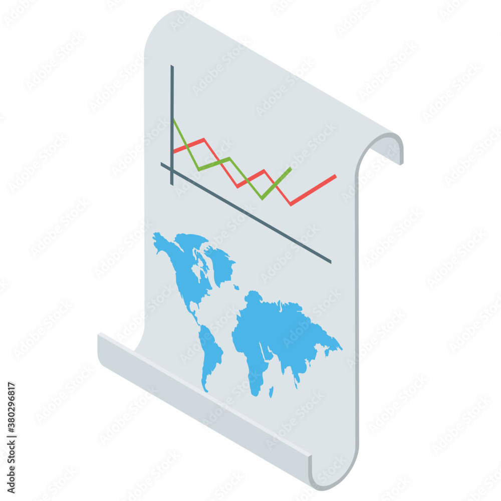 Marketing analysis icon in isometric design.
Marketing analysis icon in isometric design.