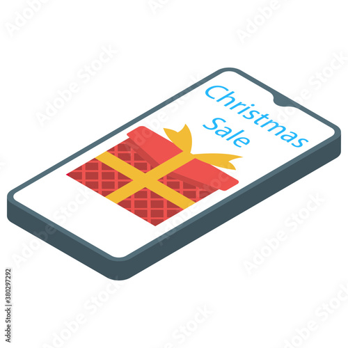 
Isometric icon on christmas sales
