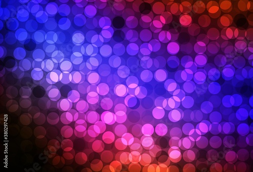 Dark Blue, Red vector pattern with spheres.