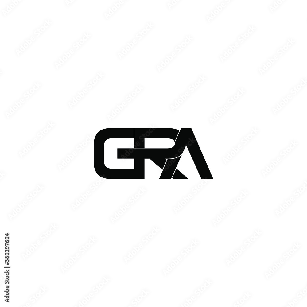 Obraz premium gra letter original monogram logo design