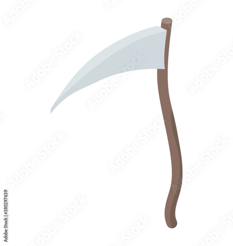 
Isometric icon of scythe 
