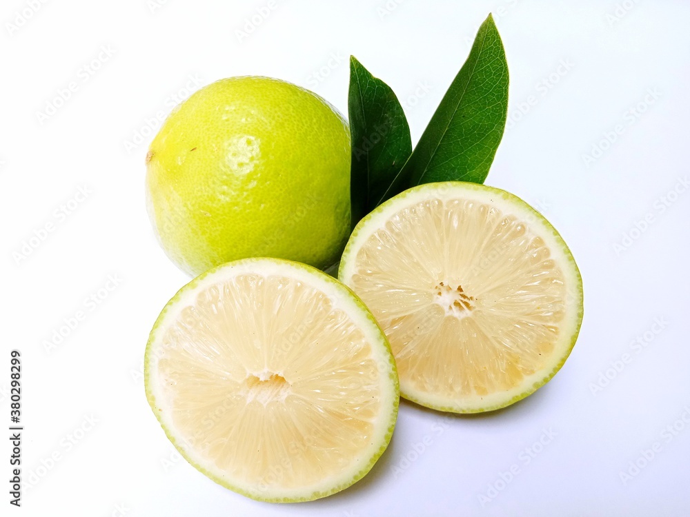 lime isolated on a white background