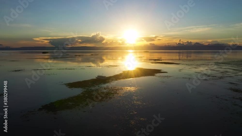 Wallpaper Mural Dramatic sunset over the Islands and the sea. Philippines. Sunset in the tropics. Torontodigital.ca