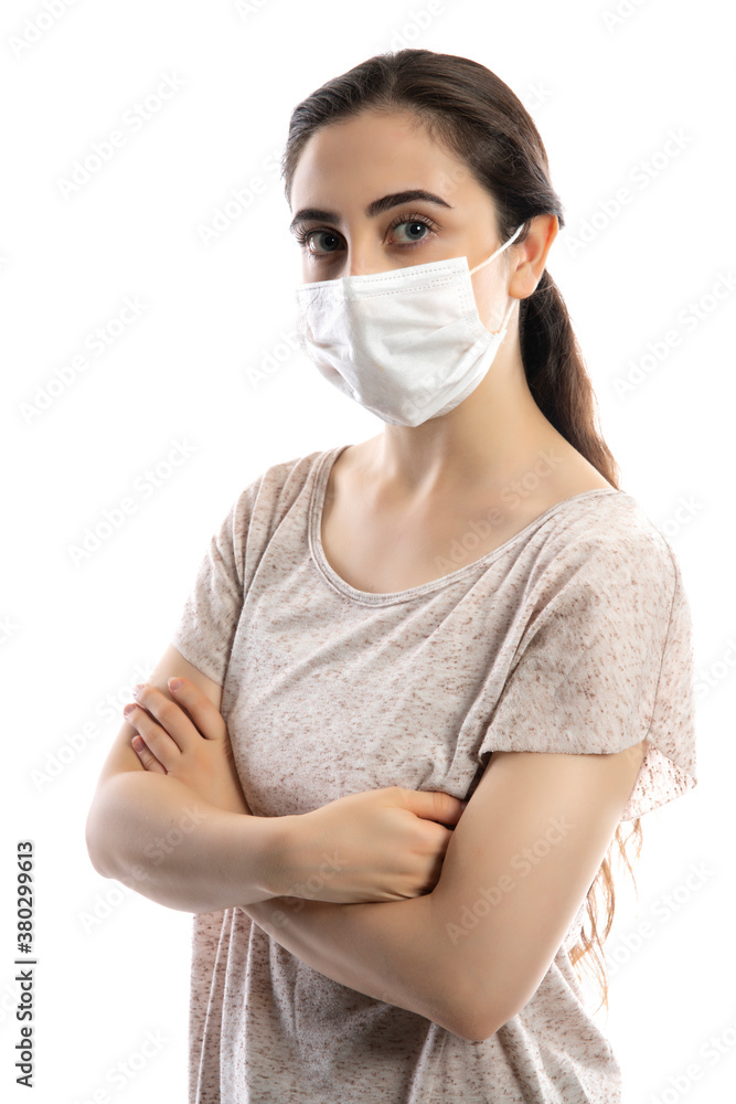 Sick beauty white girl with protective mask. Pandemic quarantine corona virus. Illness influenza patient. Anti flu treatment stock photo Sick beauty white girl with protective mask. Pandemic quarantine corona virus. Illness influenza patient. Anti flu treatment stock photo