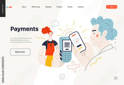 Business topics - payments, web template
