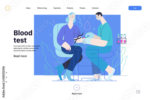 Medical tests illustration - blood test