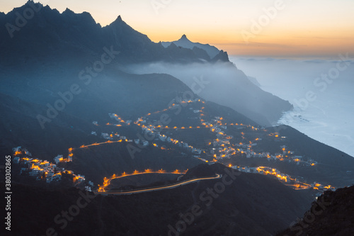Roque De Las Animas sunset long exposure 