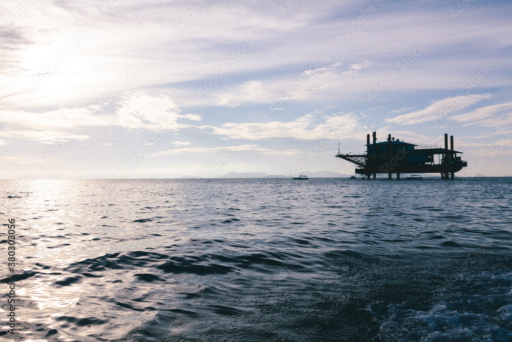Oil rig in the ocean Oil rig in the ocean