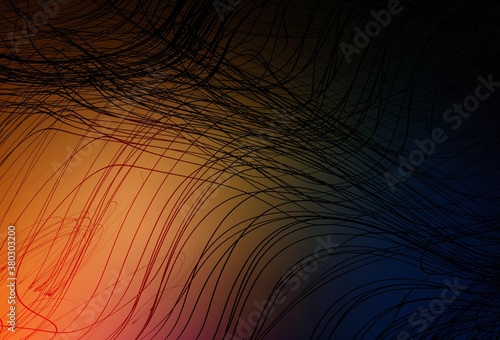 Dark Orange vector abstract blurred background.