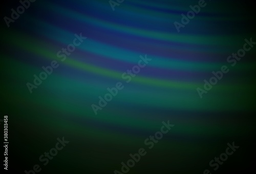 Dark Green vector blurred shine abstract template.