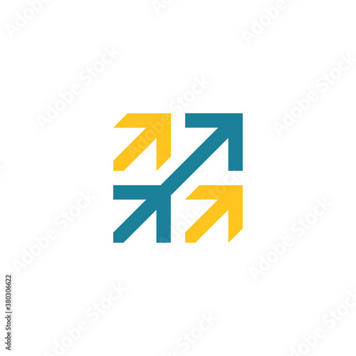 corporate modern logo of upward arrows