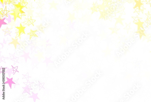 Light Multicolor vector pattern with christmas stars. © smaria2015