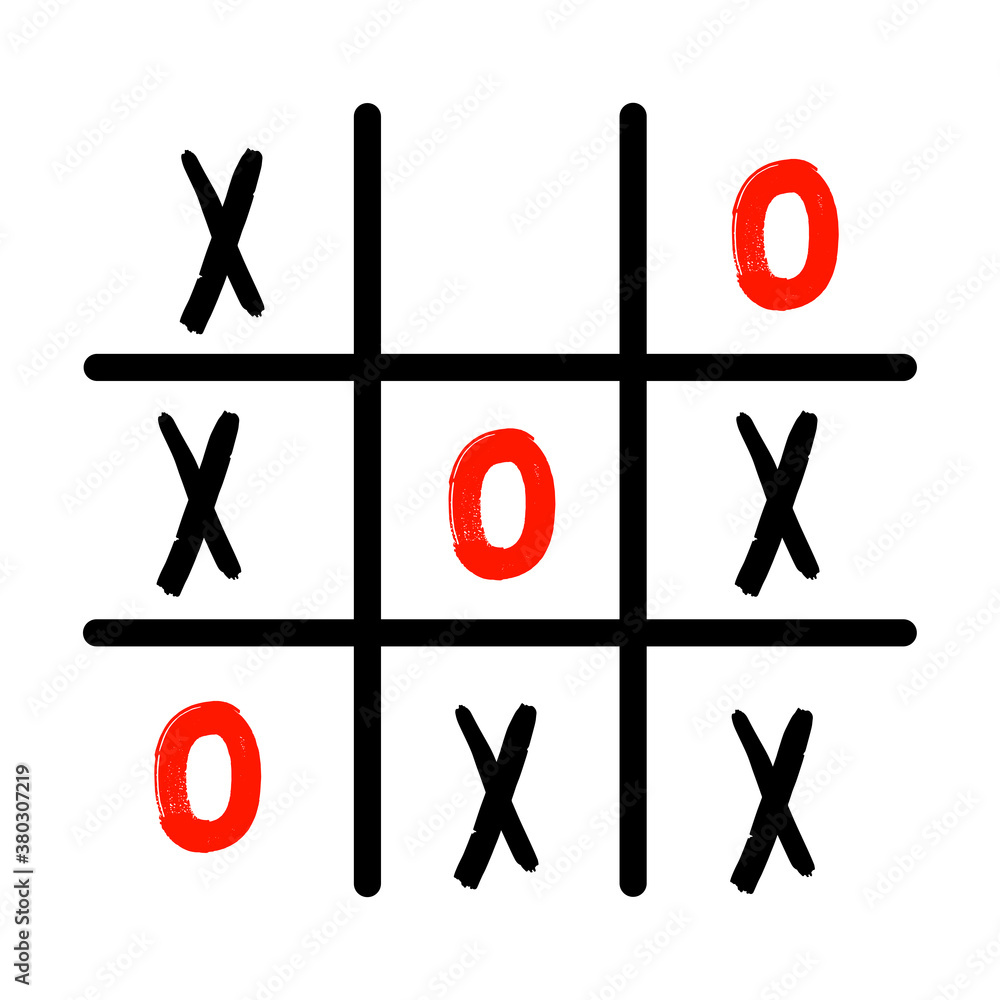 Tic Tac Toe Game Board vector. Game template . Noughts and Crosses