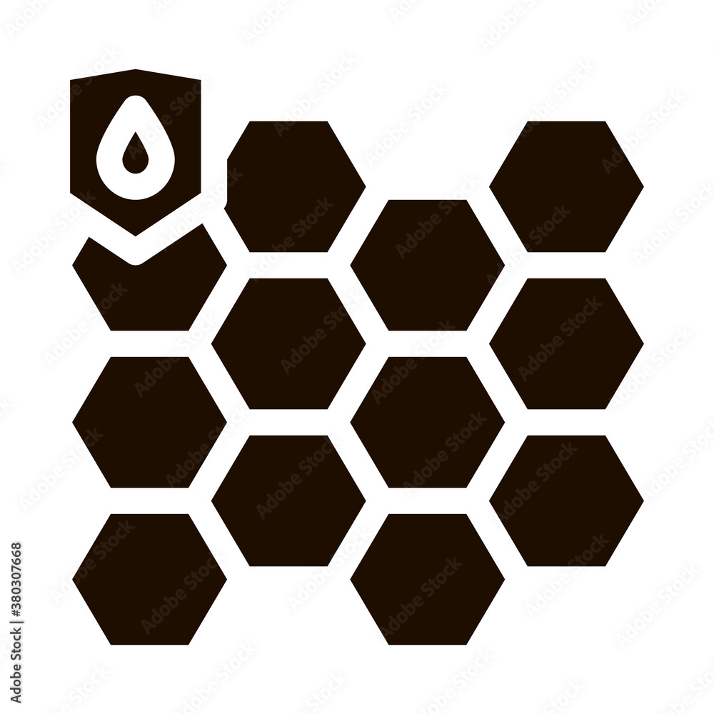 Obraz premium Waterproof Biometrical Material Vector Line Icon. Waterproof Nano Material For Protect Things From Water, Industrial Use Pictogram. Clothes, Moisture Absorbing Substance Contour Illustration