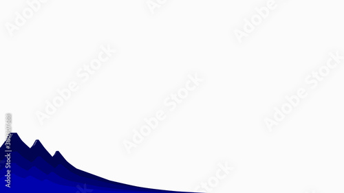 Background white with blue mountain. Vector can be used for banners, posters, power points, templates, slides, etc.