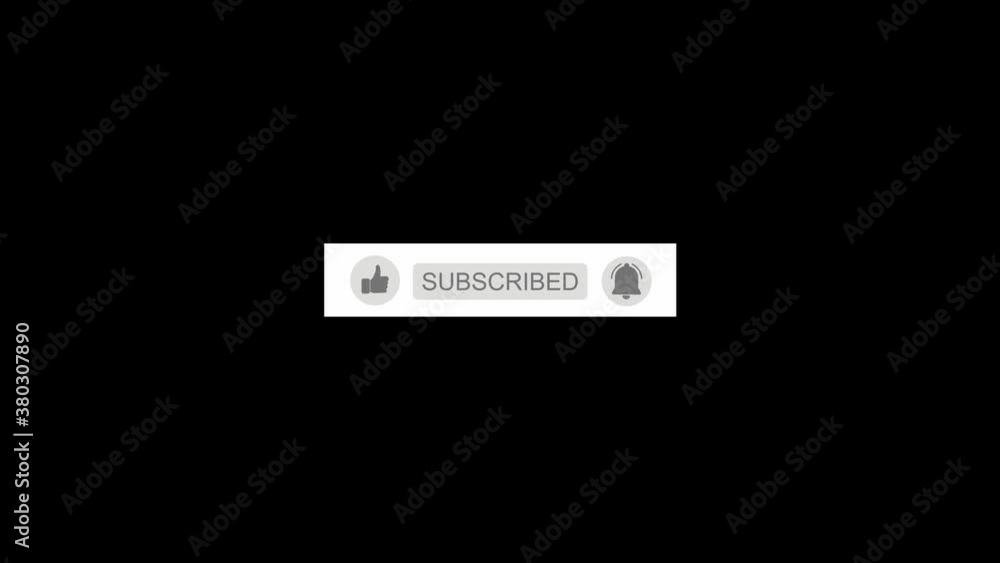 Subscribe Like and Click the Bell Animation Button with H-264 Alpha Matte Channel Subscribe Like and Click the Bell Animation Button with H-264 Alpha Matte Channel