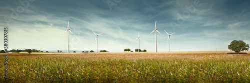 wind turbines in the field