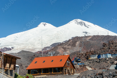 Beautiful scenic Elbrus mountain view 