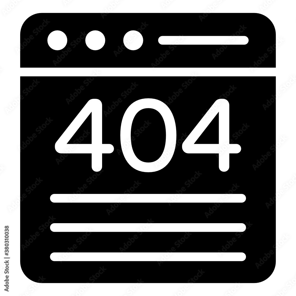 Trendy flat icon of error 404, missing webpage
Trendy flat icon of error 404, missing webpage