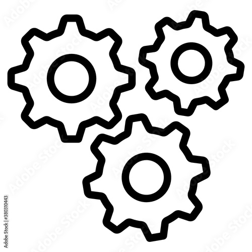 
Editable design of gears icon, editable vector 
