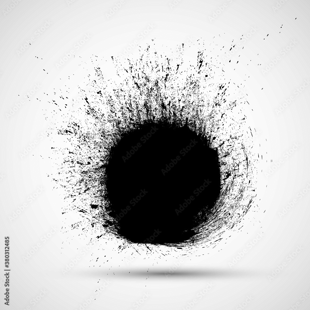 Ink Splash Background . Black Paint Splattered Shape . Grunge texture vector Ink Splash Background . Black Paint Splattered Shape . Grunge texture vector