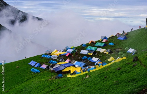 Camps at Bheem Dwar, Shrikhand Mahadev, Kullu, Himachal Pradesh, India photo