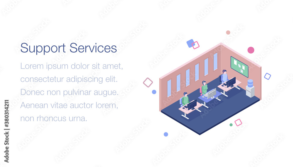Illustration of business support team
Illustration of business support team