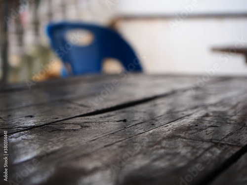 abstract blurred old wood table for background texture.