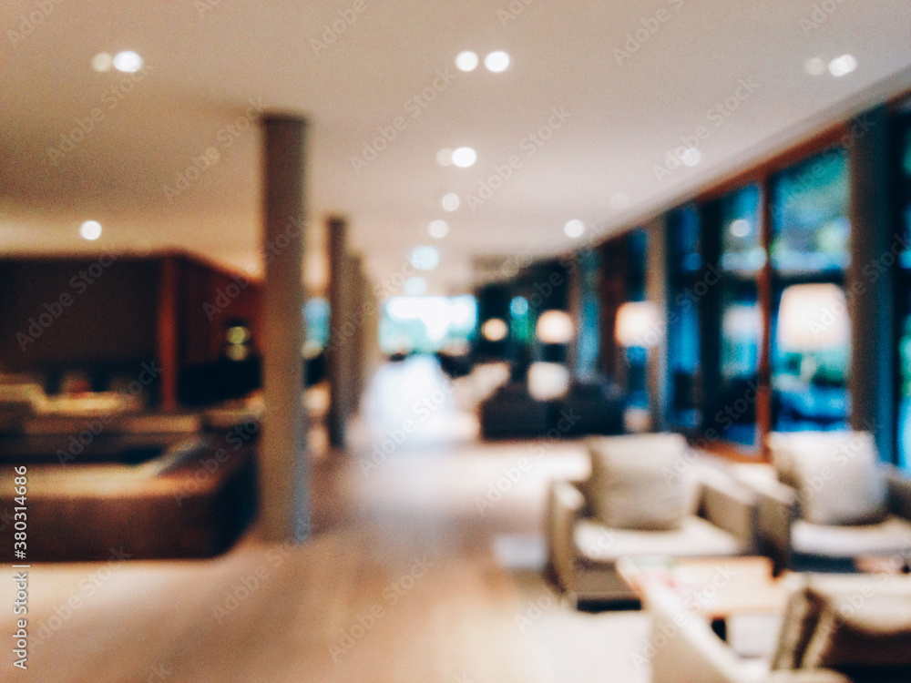 Stylish Modern Hotel Lobby Defocused Stylish Modern Hotel Lobby Defocused