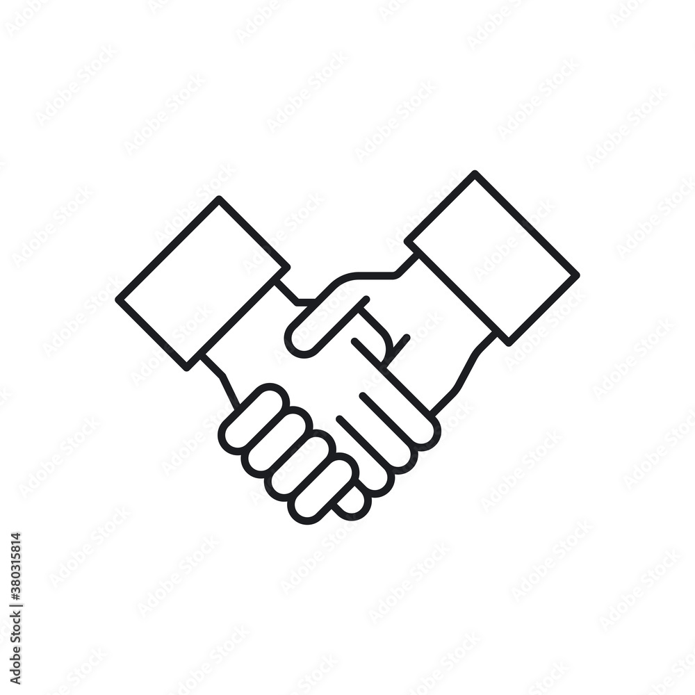Handshake icon. Agreement symbol modern, simple, vector, icon for website design, mobile app, ui. Vector Illustration Handshake icon. Agreement symbol modern, simple, vector, icon for website design, mobile app, ui. Vector Illustration