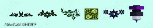 Templates for laser cutting, plotter cutting, printing. leaf and flower shape line pattern. Geometric design cut out of paper. Mandala die cut ornament. Fretwork panels, cutout stencil