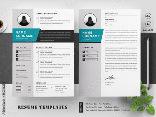 Resume / CV Template with Cover Letter