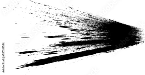 Ink Splash Background . Black Paint Splattered Shape . Grunge texture vector