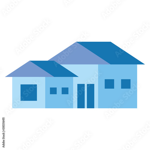 House with windows and door design, Home real estate building residential architecture property and city theme Vector illustration