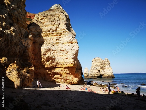 Lagos, Algarve, stunning beaches with beautiful rocky formations and steep cliffs located in the South West of Portugal near Lagos. 
