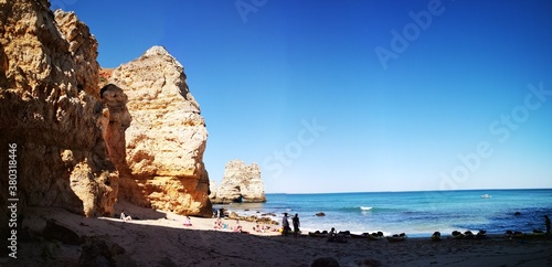 Lagos, Algarve, stunning beaches with beautiful rocky formations and steep cliffs located in the South West of Portugal near Lagos. 