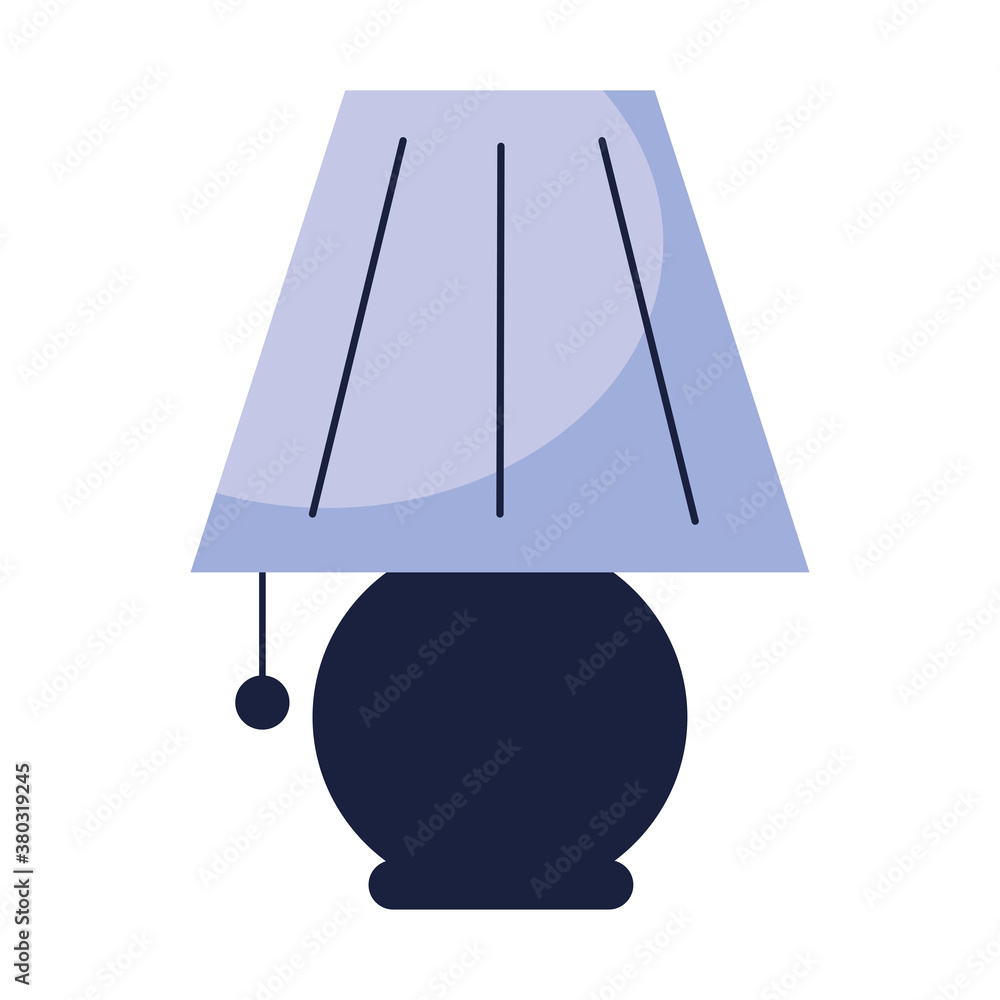 Isolated lamp design, Home object light electric device power electricity tool and instrument theme Vector illustration