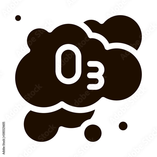 Laundry Service Ozon Foam Vector Icon. Laundry Service Timer, Washing Clothes Dress Pictogram. Laundromat, Dry-Cleaning, Launderette, Stain Removal Contour Illustration