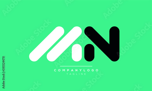 Alphabet letters Initials Monogram logo MN,NM,M and N