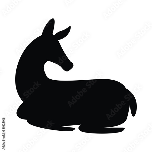 wild fawn animal silhouette nature icon