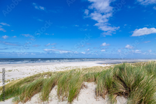 A sunny afternoon at the beach on the East Frisian island Juist  Germany.